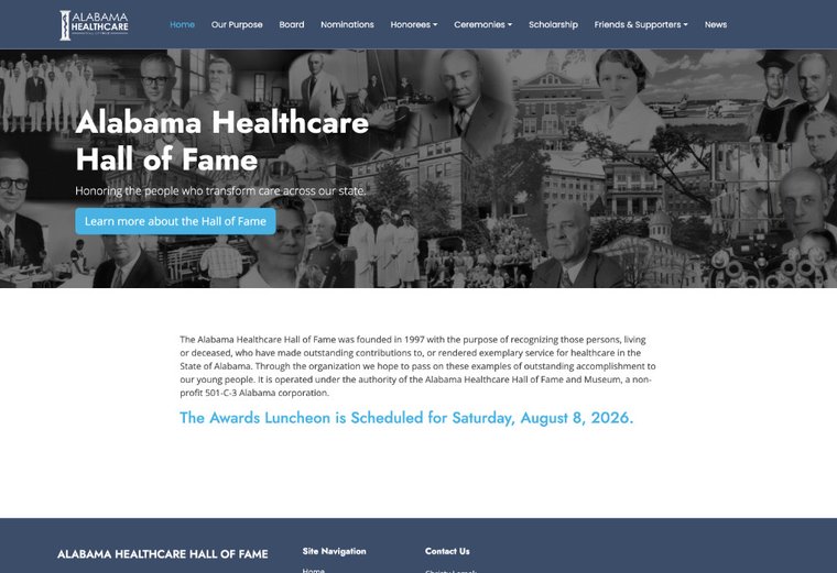 Alabama Healthcare Hall of Fame Website
