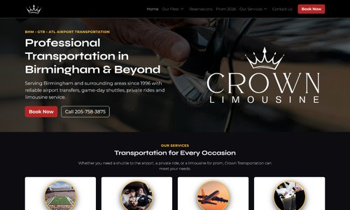 Crown Birmingham Website screenshot